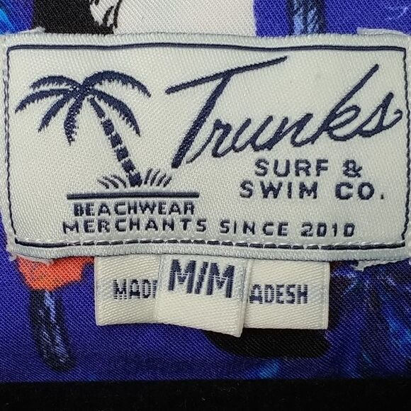 TRUNKS SURF & SWIM CO. BUTTON UP SHIRT - BLUE - Picture 4 of 5